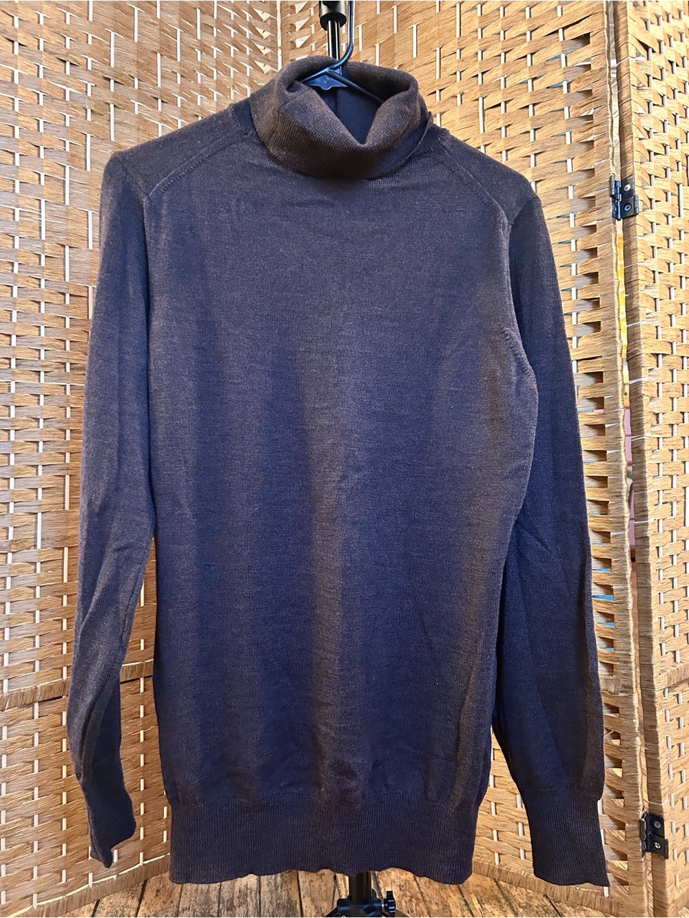 Italian Merino Wool Turtleneck Sweater - Picture 2 of 11